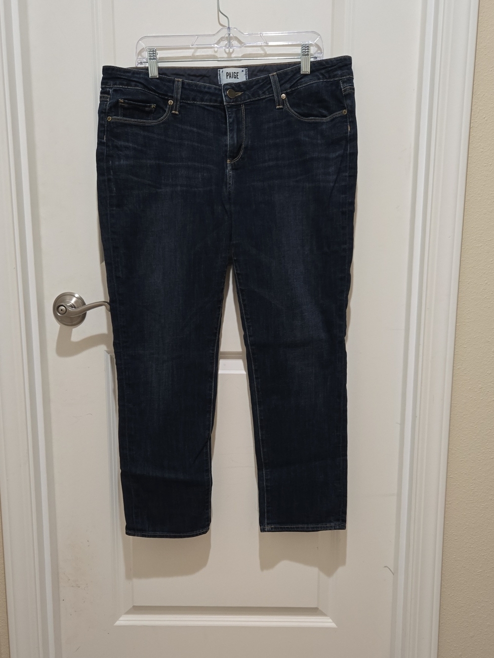 PAIGE Dark Indigo Ankle Jeans